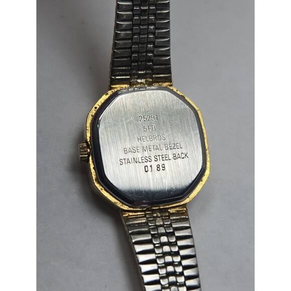Vintage Helbros 25291 Womens Gold Tone Quartz Dress Watch Dainty New Battery main image 7